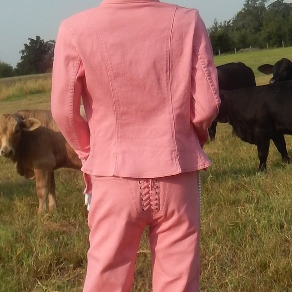 Betsey Johnson- size 6-  HOT PINK DESIGNER JACKET/NEVER WORN - Picture 9 of 15